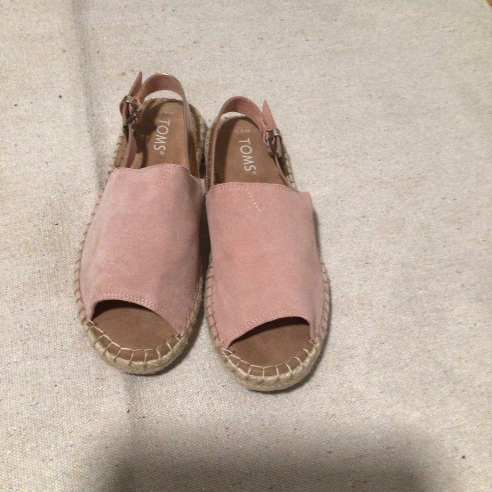 TOMS Women's Pink Espadrille Sandals